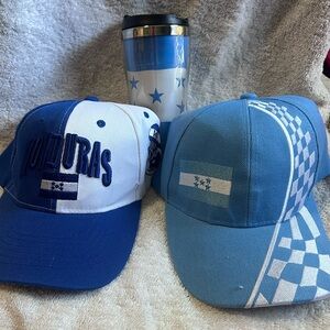 Honduras Themed baseball hats and Travel Mug Set